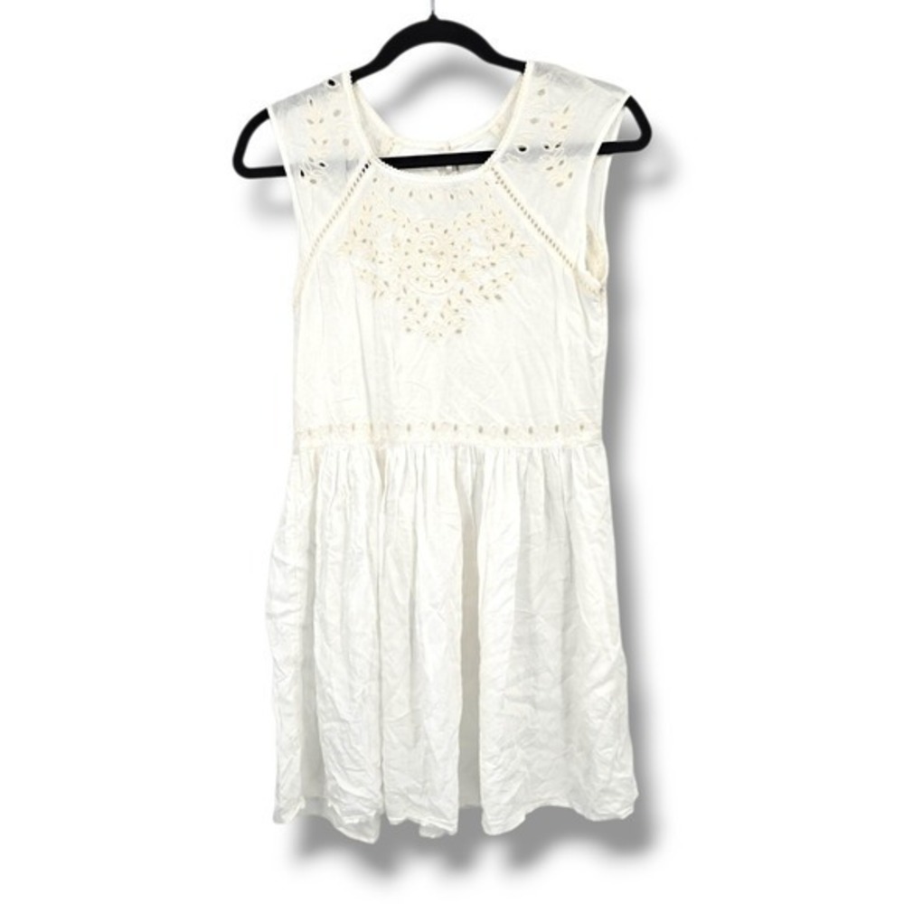 American Eagle‎ Outfitters Eyelet Dress Sleeveless White Lightweight Casual XXS